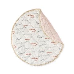 Pehr Baby Play Mat, Locomotive | Ultra-Soft Quilted 100% Cotton Exterior with Plush Polyester Fiberfill | for Tummy & Playtime | 40β Diameter