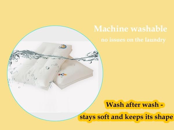 100% Cotton Kids Pillow-14 x 22" Machine Washable Soft and Breathable Youth Pillows for Sleeping Age 5-10years,Perfect Childrens Pillows for Sleeping,Travel,Bed,Kindergarten,Daycare