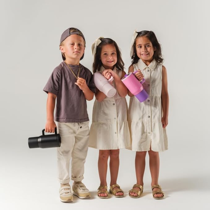 HydroJug Kids - 20 oz Insulated Kids Water Bottle with Flip Straw & Handle | Leak-Proof & Durable | Perfect for School, Sports, Lunch, Travel & Camp, Salmon