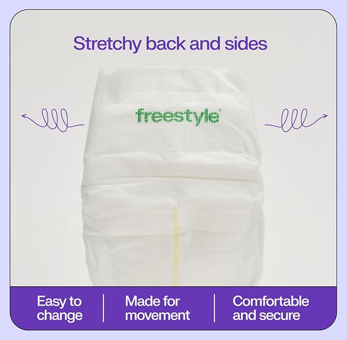 Freestyle BambooTek Diapers – (Size 3) Hyper Absorbent & Non-Toxic – Disposable Diapers for Sensitive Skin – Ultra Soft Diapers (16-28 lbs) – 168 Count