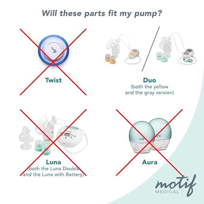 Motif Medical Replacement Slow Flow Nipples for Duo Baby Bottle - Dishwasher-Safe, Silicone Newborn Bottle Nipples - Baby Bottle Nipples for Comfortable Feeding (2 Nipples Included)