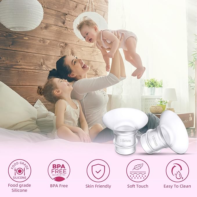 Flange Inserts 17mm for Medela,Spectra 24mm Shields/Flanges,Compatible with Momcozy S12 Pro/S9 Pro/S9/S12 Wearable Breast Pump,Reduce 24mm Nipple Tunnel Down to 17mm,4PCS