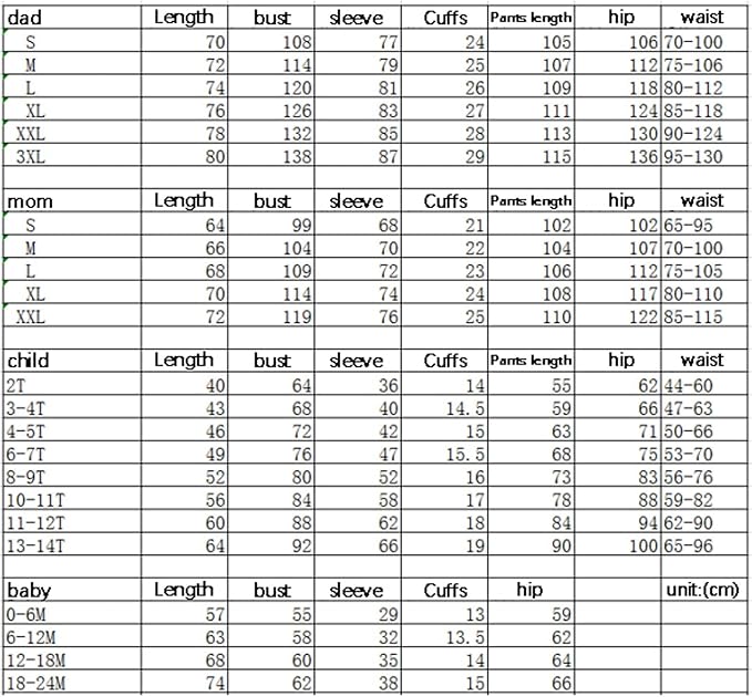 Awoscut Family Christmas Pajamas Matching Pajamas for Family, Xmas PJs Sets Holiday Sleepwear