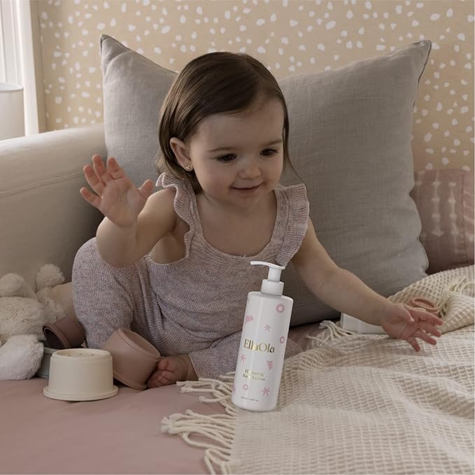 ELLAOLA Soothing Baby Lotion for Dry, Eczema Prone & Sensitive Skin with Jojoba Oil + Squalane - Moisturizing, Nourishing Lotion for Newborns, Babies & Kids, Fragrance Free | 7.8 fl. oz.
