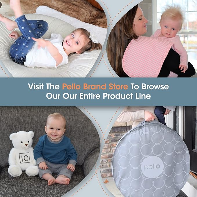 Pello Comfy Cradle Nursing Arm Cushion, Breastfeeding and Bottle Feeding, Travel-Friendly and Washable, Reversible Nursing Cushion for Newborn (Basil/Mint, S/M)