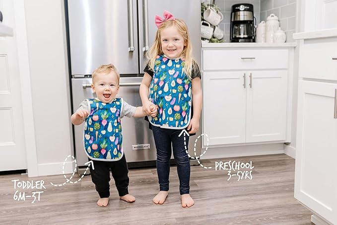 BapronBaby Be Brave - Police Patrol Bapron - No Neck Tie Safer Bib for Baby & Toddler - Soft Waterproof Stain Resistant - Machine Washable - Sz Baby/Toddler 6m-3T