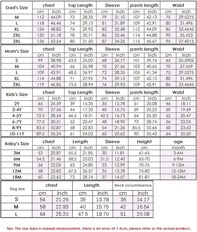 Awoscut Family Christmas Pajamas Matching Pajamas for Family, Xmas PJs Sets Holiday Sleepwear