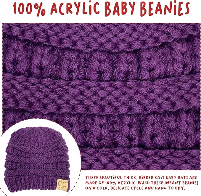 Funky Junque Baby Winter Hat – Cute Newborn Hats, Cozy Warm Infant Beanie, Soft Knit Stocking Stuffer for Babies 0–12 Months