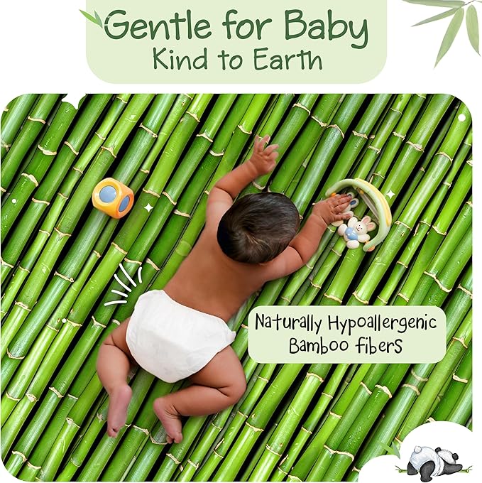 Bamboo Baby Diapers, Totally Chlorine Free for Sensitive Skin for Newborns to XXL. Hypoallergenic & Non Toxic Eco Friendlier Plant-Based Materials. TCF XXL Size 6 (20 ct)