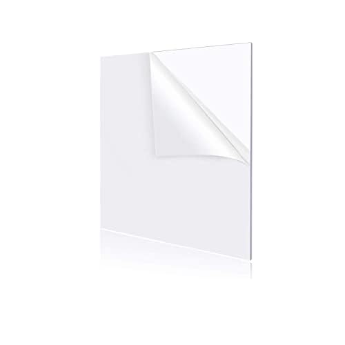 12" x 12" Clear Acrylic Sheet Cast Plexiglass 1/8”Thick Plexiglass Sheet Clear by YSTIME