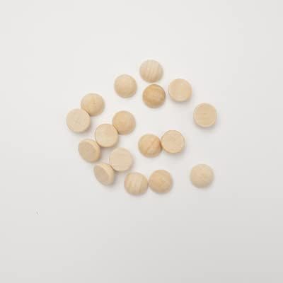12/15/20mm Natural Unfinished Wood Beads Half Wooden Beads - Image 7