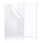 2 Pieces 8" x 12" Clear Acrylic Sheet Cast Plexiglass 1/8”Thick Plexiglass by YSTIME