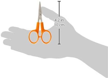 Fiskars 98087097J Curved Craft Scissors, 4 Inch, steel and orange - Image 8