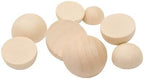 12/15/20mm Natural Unfinished Wood Beads Half Wooden Beads - Image 4
