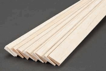 Balsa Trailing Edge 1/4 x 1 X 36in BWS1935 by Unknown