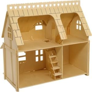 CUTEROOM 3D Wooden Puzzle House, DIY Dollhouse Miniature Kit - Image 3