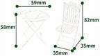 Dollhouse Miniature Bistro Table & Chairs Set Accessories Metal 1:12 Scale - Image 4
