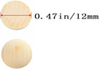 200pcs Half Wood Balls Unfinished Natural Half Ball Split Wood Balls - Image 2