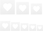 8 PCS Large Heart Stencil, Heart Stencils Different Sizes, Hearts Template by ZTEOFO