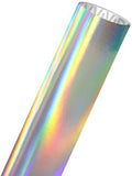 VViViD DECO65 Gloss Holographic Chrome Rainbow Lazer Silver Permanent Adhesive by VVIVIDVINYL