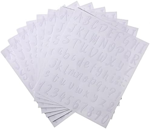 Outus 576 Pcs 8 Sheets Letters Stickers Vinyl Alphabet Number Decals Back to - Image 3