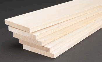 Balsa Wood 1/2 X 4 X 36in by Unknown