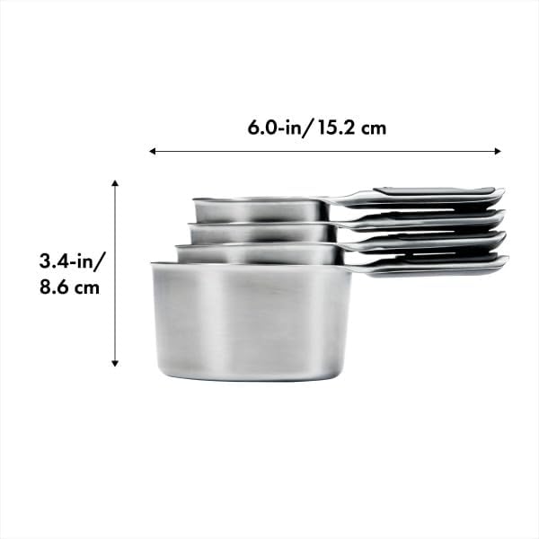 OXO Good Grips 4 Piece Stainless Steel Measuring Cups - Image 7