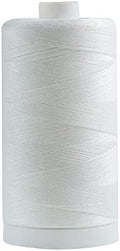 Connecting Threads Optic White 100% Cotton Thread Spool | Large 1200 yard by ConnectingThreads