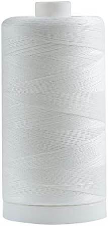 Connecting Threads Optic White 100% Cotton Thread Spool | Large 1200 yard by ConnectingThreads
