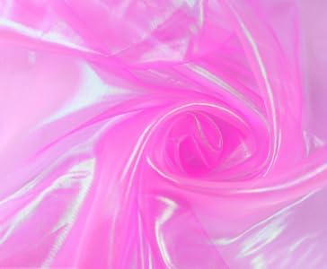 3.3 Yard Long Hot Pink Iridescent Organza Fabric - Image 6