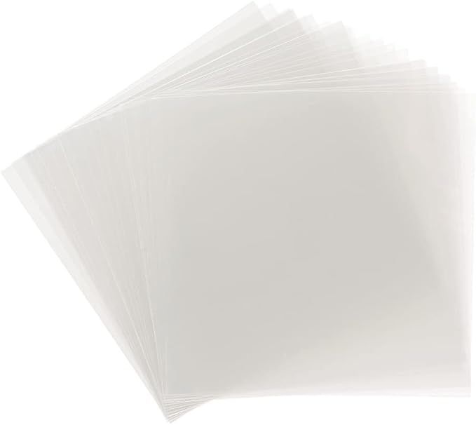 Samsill 50 Pack 12x12 .007 Clear Craft Plastic Sheets Compatible by Samsill