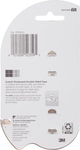 Scotch Double Sided Tape with Tape Dispenser, Office and School Supplies - Image 3