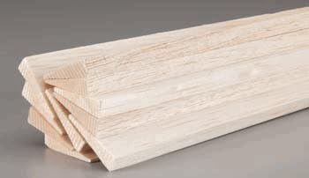 Balsa Wood Trailing Edge 3/8 x 1-1/2 X 36in BWS1939 by Unknown