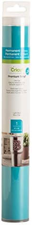 Cricut Premium Permanent Vinyl, Light Blue - 4ft Roll - Compatible by Unknown