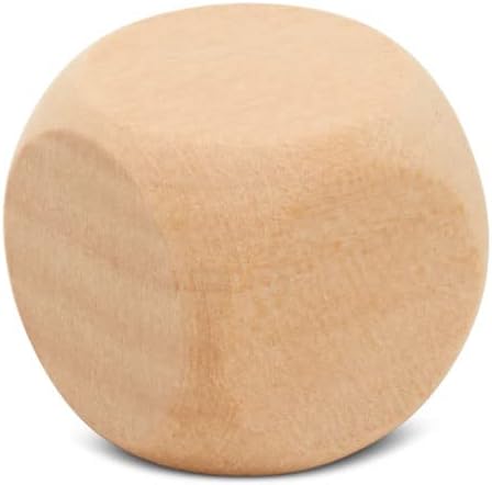 Blank Dice 5/8 inch x 5/8 inch, Small Wooden Craft Cubes - Image 2