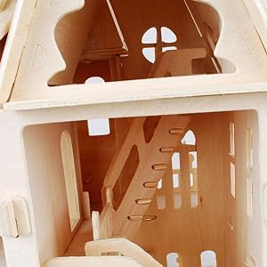 3D Puzzle House, Fantasy Villa Model Kit DIY Miniature Dolls House Kits - Image 6