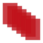 10 Pcs A4 Red Sheets, Plastic Light Filter Adhesive Reading Aid Material by Unknown