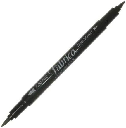 Tsukineko Dual-Ended Fabrico Marker Color-Fast, Real Black - Image 3