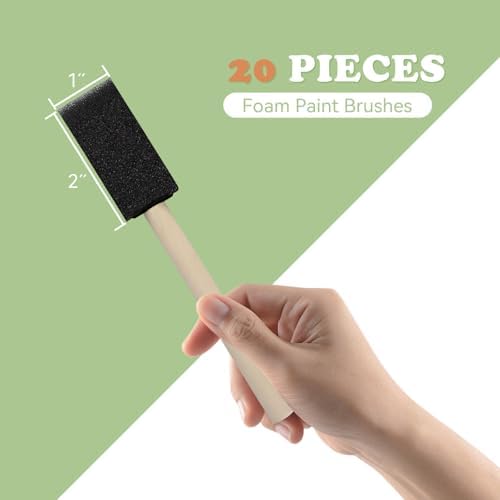 20 Pcs Foam Paint Brushes, Foam Brushes - Image 2