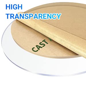 1 Pieces 1/4" Round Plexiglass Sheet, 19 Inch Diameter Clear Acrylic Circle - Image 5