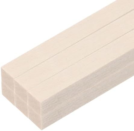 MECCANIXITY 6pcs Wood Sticks, 1/4''x 1/4'' x 12" Rectangle Wooden Cube Wood by MECCANIXITY