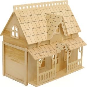 CUTEROOM 3D Wooden Puzzle House, DIY Dollhouse Miniature Kit - Image 2