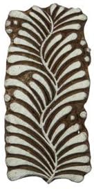 Handcarved Printing Block Wooden Texile Stamp Leaf Brown Stamp Blockprint by IBAIndianbeautifulart