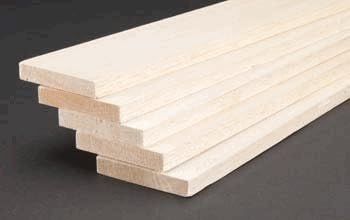 Balsa Wood 1/2 X 3 X 36 by Unknown
