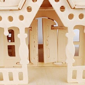 3D Puzzle House, Fantasy Villa Model Kit DIY Miniature Dolls House Kits - Image 7