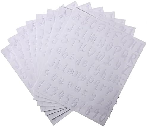 Outus 576 Pcs 8 Sheets Letters Stickers Vinyl Alphabet Number Decals Back to - Image 3