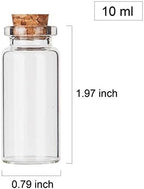 64PCS Cork Stoppers Glass Bottles, DIY Decoration Small Tiny Glass Jars Favors - Image 2