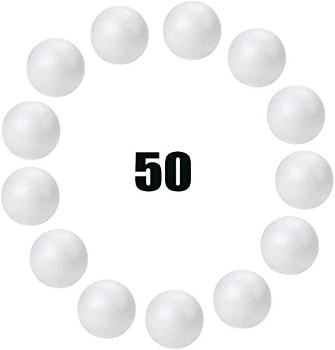 hesmartly 50-Pack 1Inch White Craft Balls by hesmartly