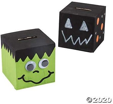 Fun Express DIY Unfinished Wood Block Piggy Bank - Image 5