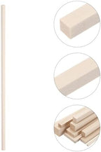 MECCANIXITY 6pcs Wood Sticks, 1/4''x 1/4'' x 12" Rectangle Wooden Cube Wood - Image 3